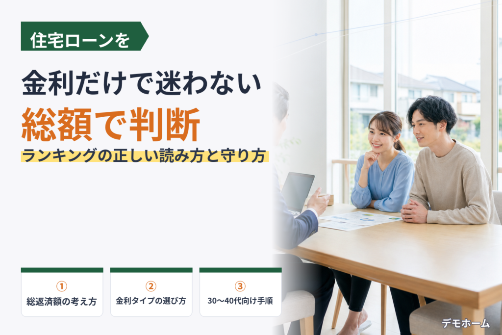 2026年版・住宅ローン金利ランキングの正しい使い方｜金利より大事な3つのチェックポイント