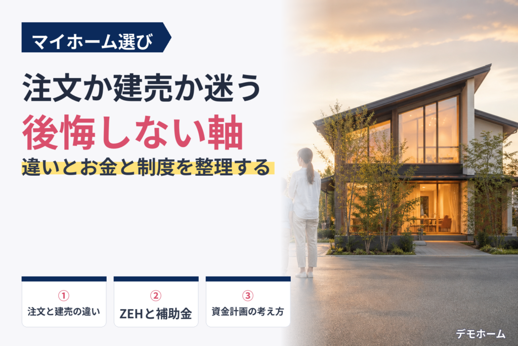 注文住宅と建売を徹底比較|後悔しない選び方とお金・制度の最新事情