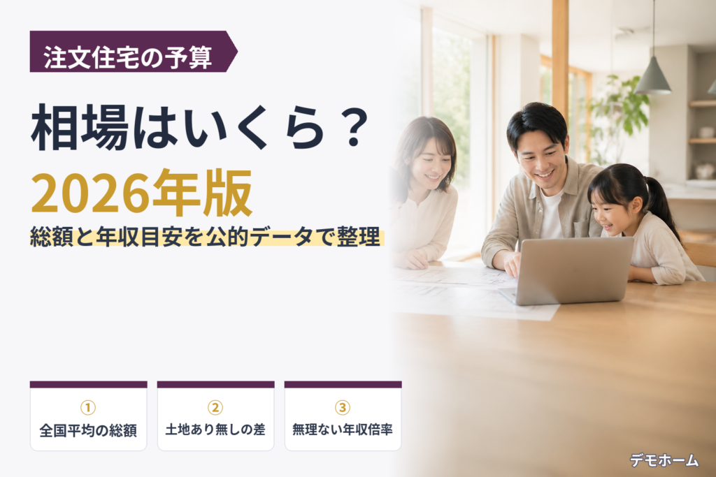 注文住宅の相場はいくら？2026年版の総額・坪単価・年収目安をプロが徹底解説